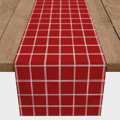 Canvar Rectangle Plaid Polyester Table Runner