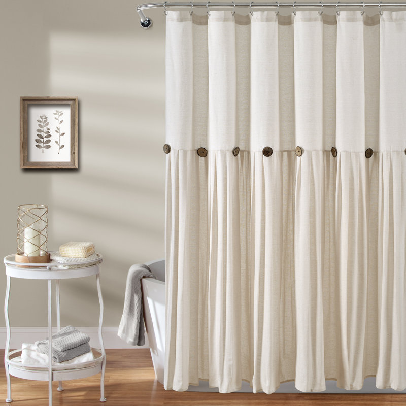Ruya Shower Curtain, Off White, 72"H x 72"W