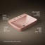 Vox Vitreous China Rectangular Vessel Bathroom Sink with Overflow-856925035-856925029