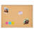Cork Bulletin Board with MDF Frame and 6 Pushpins