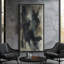 Abstrait gris anthracite profond - reproduction d'art sur toile encadrée-2139845082-2139845085