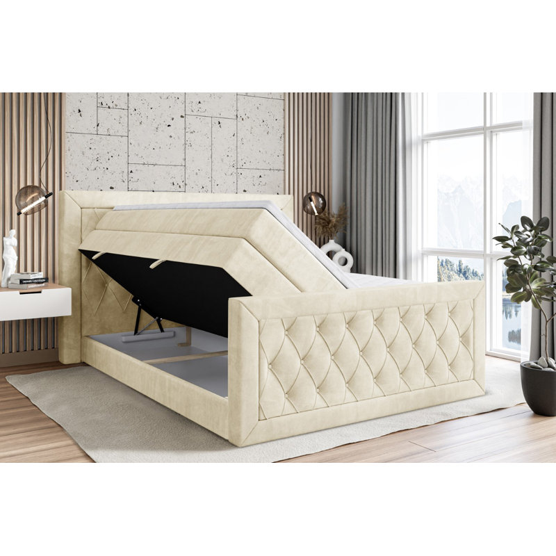 Falkner Bed, 140 x 200cm, Beige