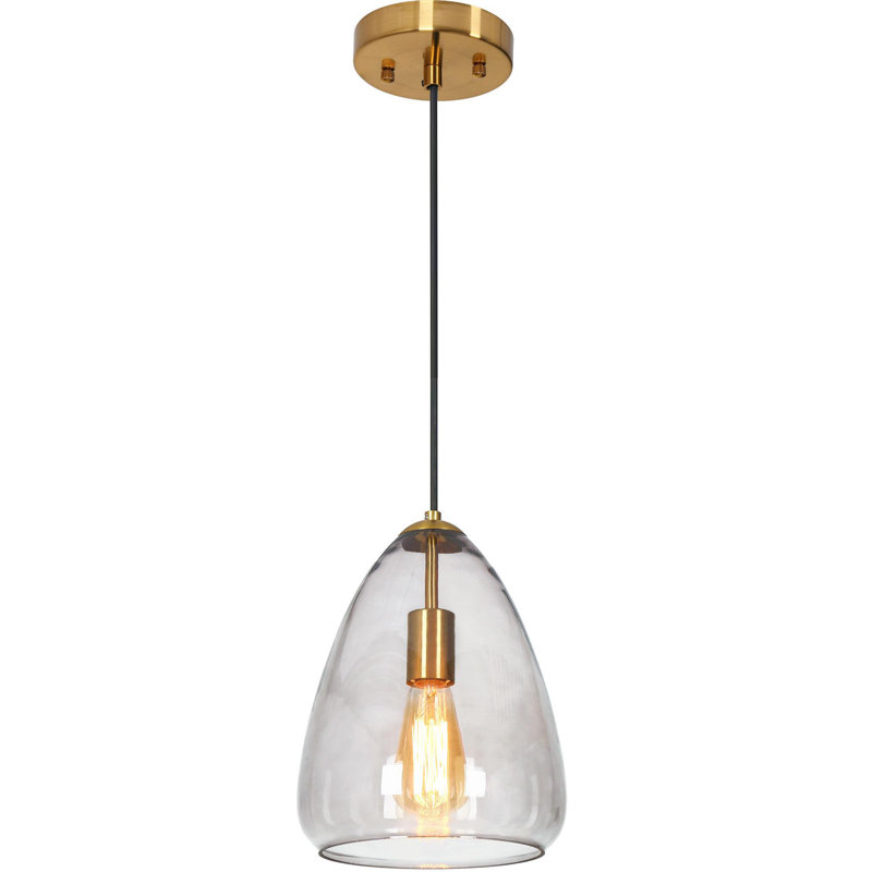 Luminaire suspendu pour îlot de cuisine à 1 lumière l 8,5 po Ahlanni