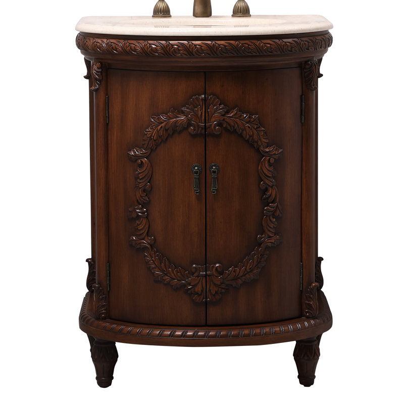Ensemble de meuble-lavabo simple 25 po Aravale, Teck