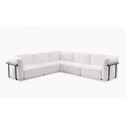 5-Seater   Modular Fabric Sofa, Including A Corner Module And Multiple Independent Seating Areas
