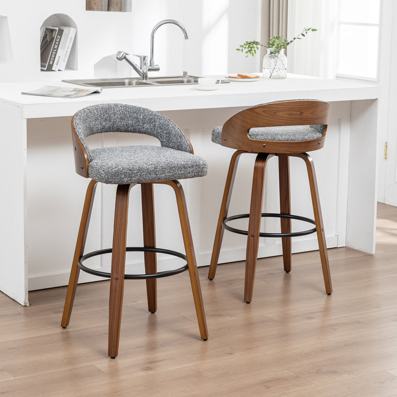 Swivel Upholstered Counter Stool, Bar Stool (30" Seat Height)