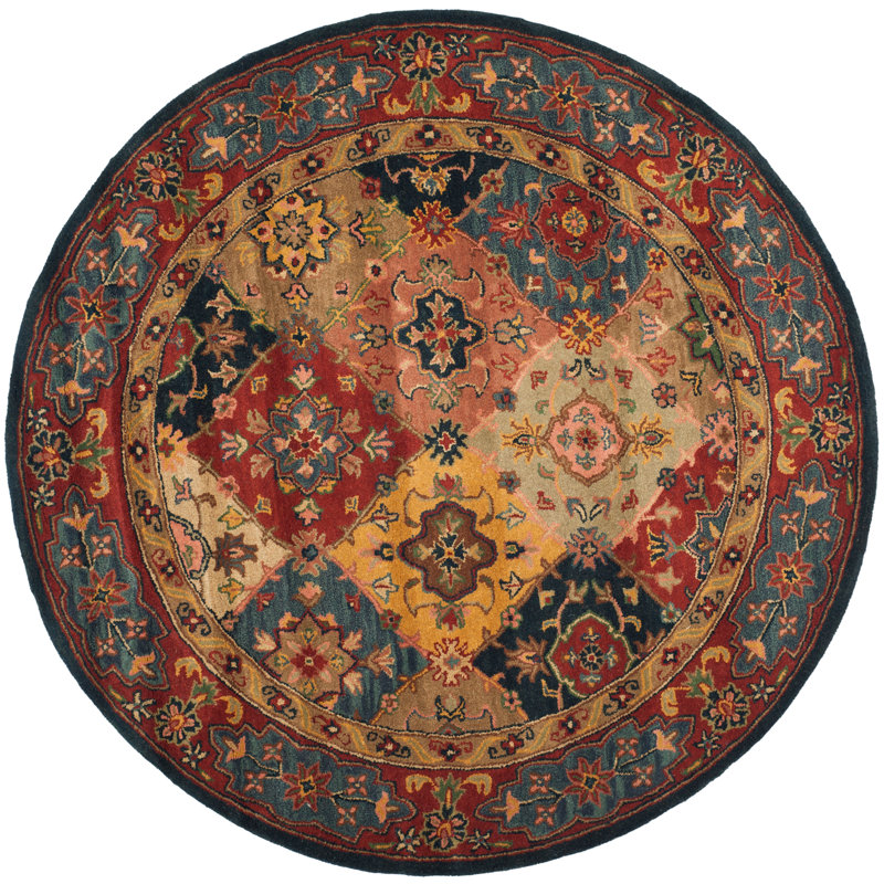 Balthrop Hand Tufted Wool Oriental Rug, Round 8'