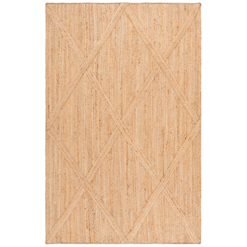 Natural Fiber 976 Flatweave Jute Pile Geometric Rug, 4'-0" X 6'-0" Rectangle
