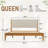 Natural Bamboo Mortise-and-tenon Upholstered Bed-763910540-763910541