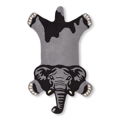  Tapis de bain doux en forme d'éléphant | Tapis en laine antidérapant Yogic Asana | Tapis animaux pour chambre à coucher, salle de bain, douche, cuisine, plancher, dessin animé, salle de bain