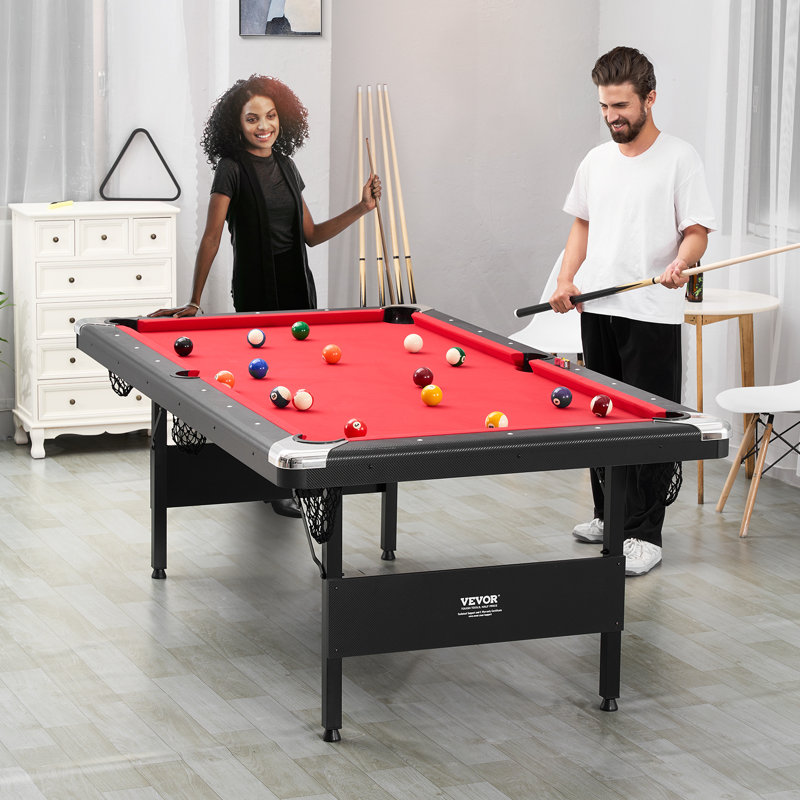 Table de billard avec patins VEVOR, H 31,7 po x L 84 po x l 47,2 po
