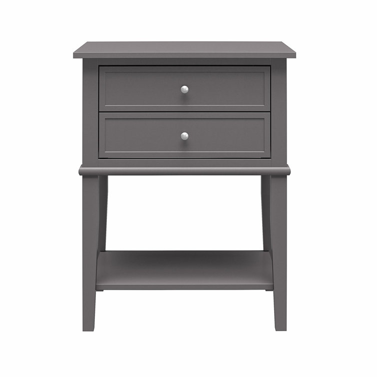 Dmitry 2-Drawer End Table with Storage
