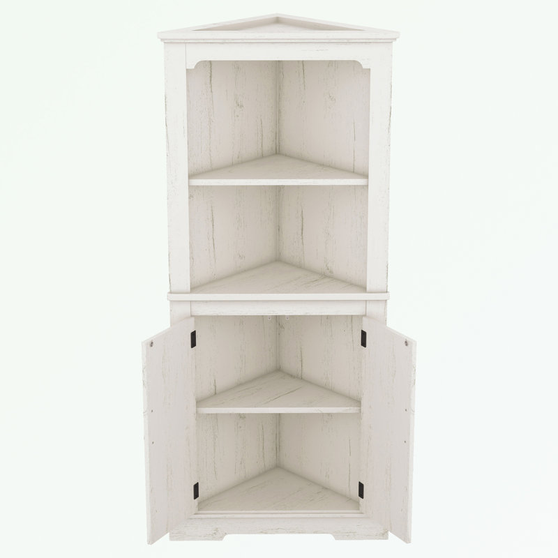 Grande armoire d'angle avec portes, Beige