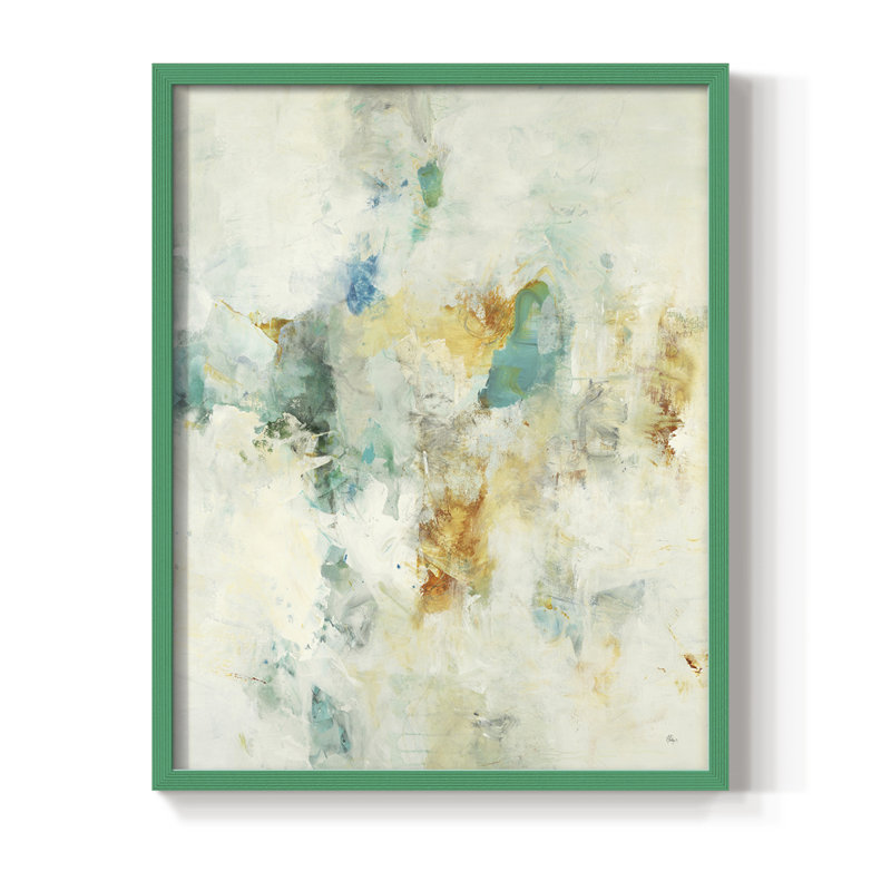 Let's Dance Framed Print - Solid Wood, Green, 10" H x 8" W