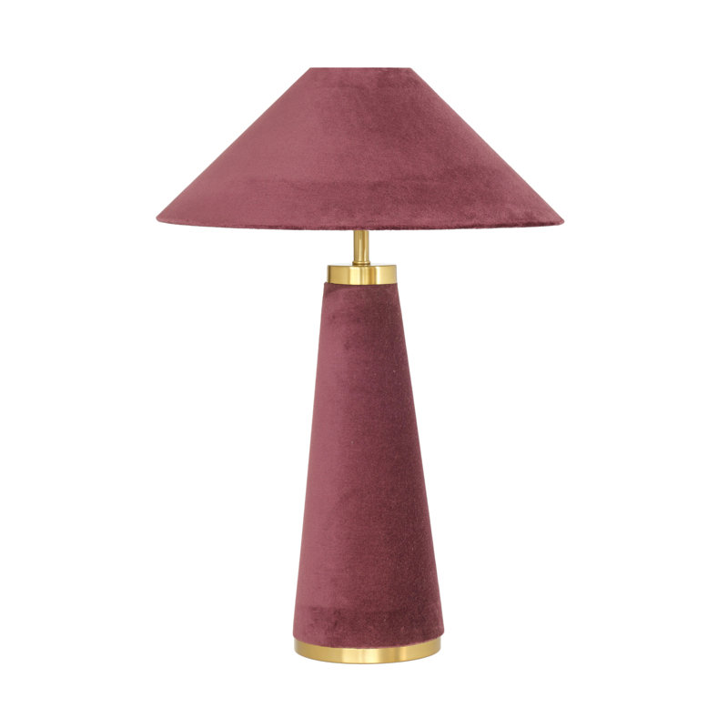 Graham Terracotta Velvet Table Lamp, Burgundy, Burgundy