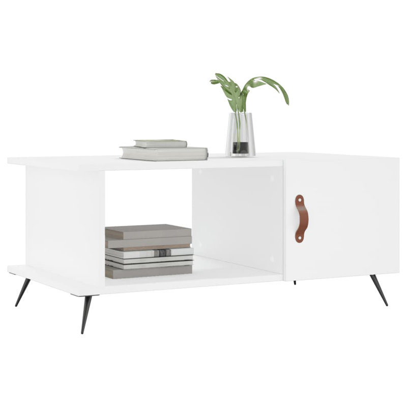 Aina Four Leg Coffee Table with Storage, White