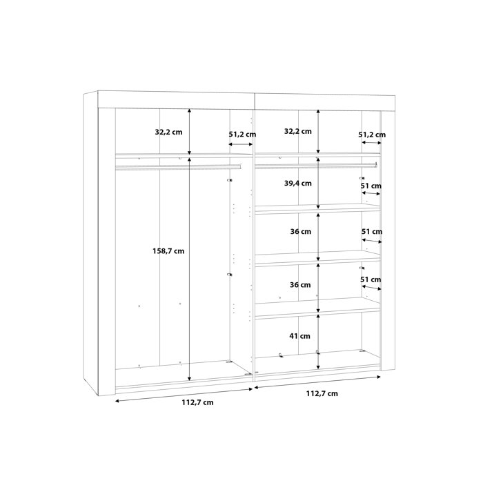 Borough Wharf Carennac 4 Door Manufactured Wood Wardrobe | Wayfair.co.uk