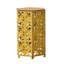 2 tables d'appoint, fabrication en fer, jaune antique, table de style enchanteur, fer, couleur jaune, élément de décoration séduisant