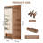 Wall Mounted Full Length Mirror, Full Body Mirror With Shelf, Full Body Mirror With Hook Wall Mounted Mirror With Multifunctional Design Panel-609036375