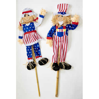 Oncle Sam on a Pole 5 ', 4 juillet, lot de 2