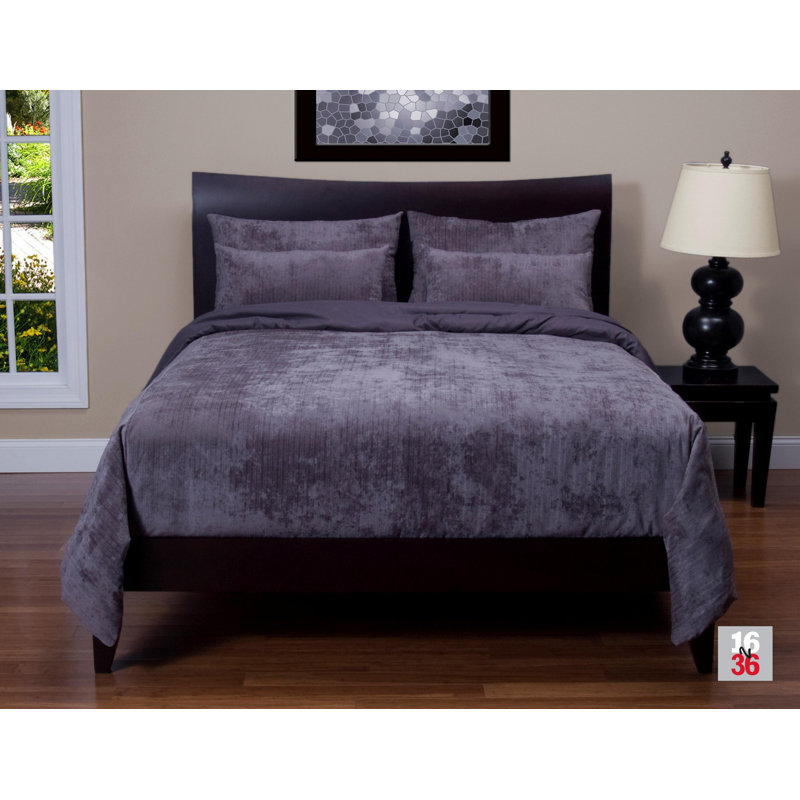 Polyester Duvet Cover & Insert, Twin, Pewter
