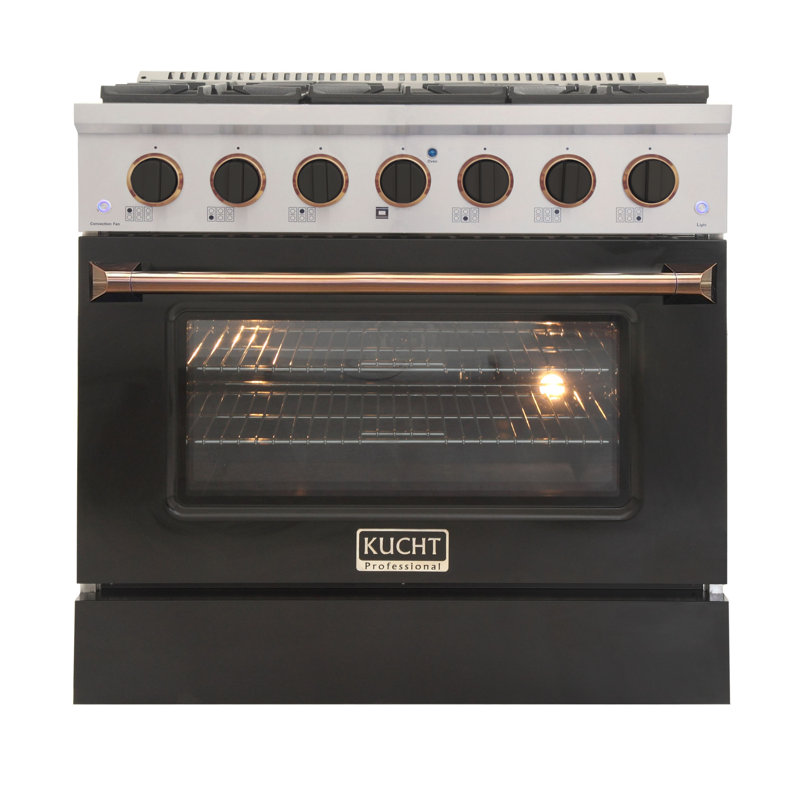 Professional Range 36" 5.2 cu.ft. Freestanding, Black, Natural Gas