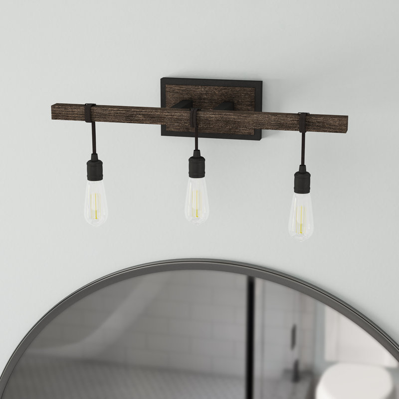 Éclairage pour salle de bain à 3 lumières à intensité variable bronze / brun Eleesia