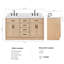 Meuble-lavabo double en bois massif Thornaby avec plateau en quartz Carrara de 1,5 po-938146492-915919275