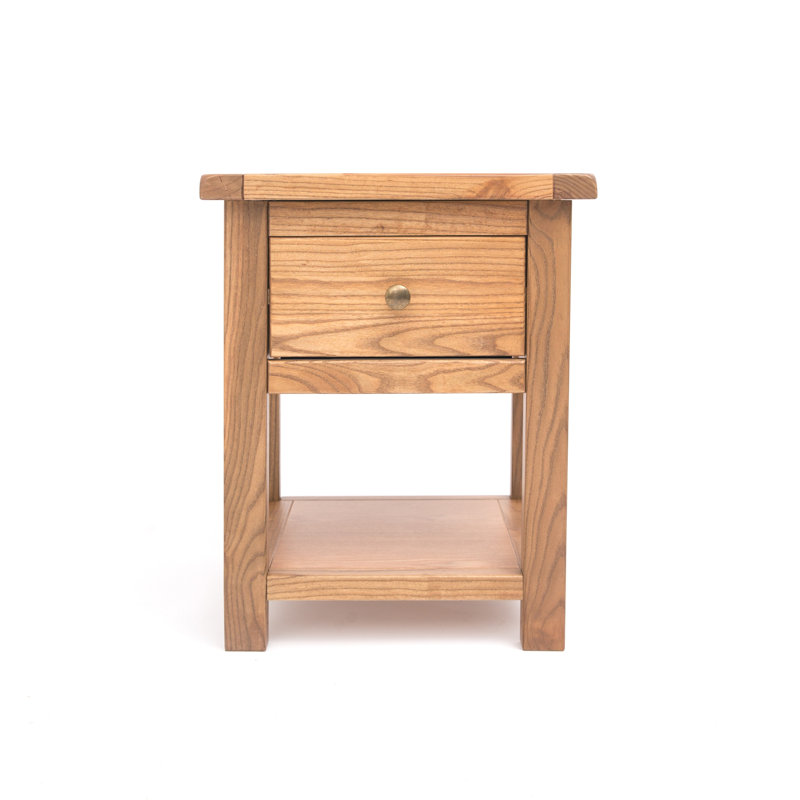 45 cm W Bedside Table, Light Wood