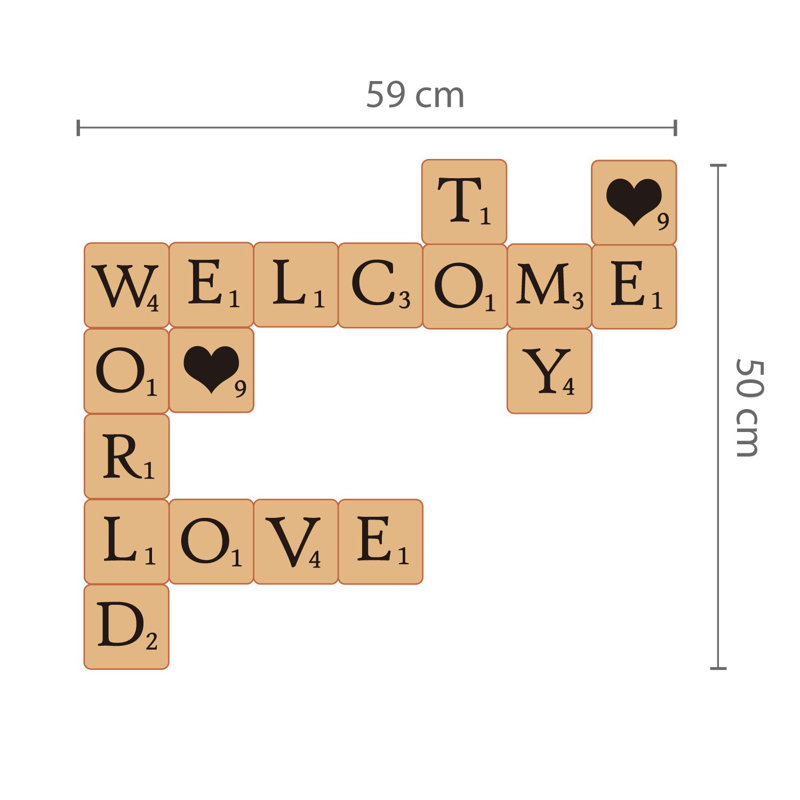 Scrabble Puzzle Lettering Wall Sticker