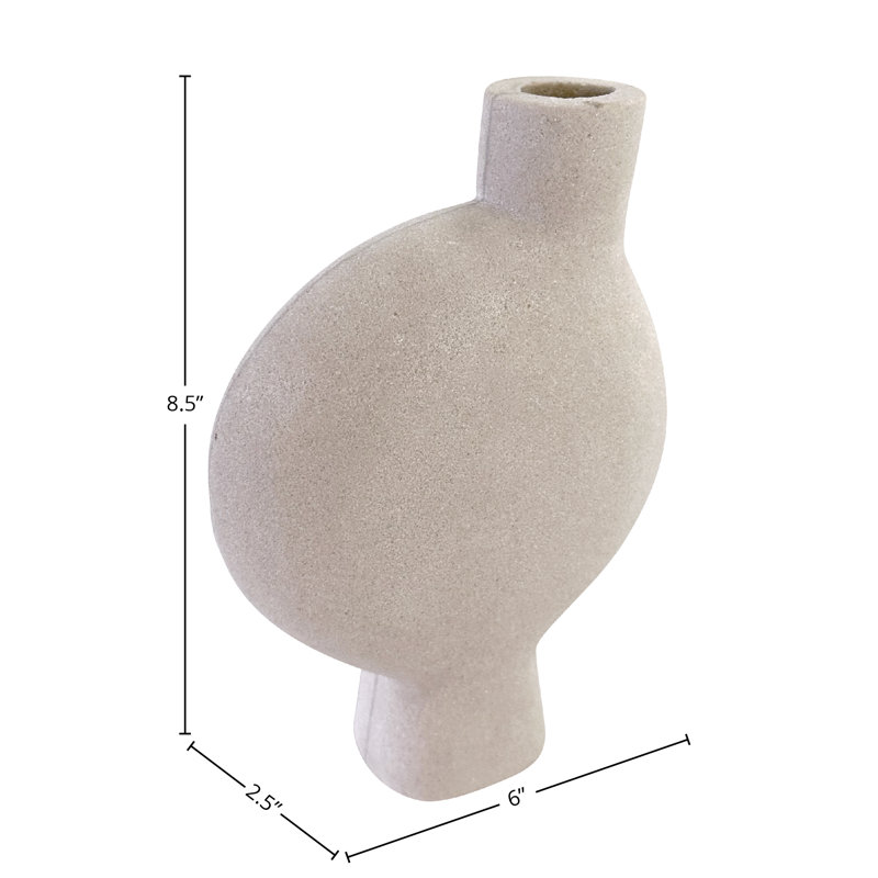 Patsy Wide Himalayan Sandstone Décor, Grey, 8.5" H x 6" W x 2.5" D