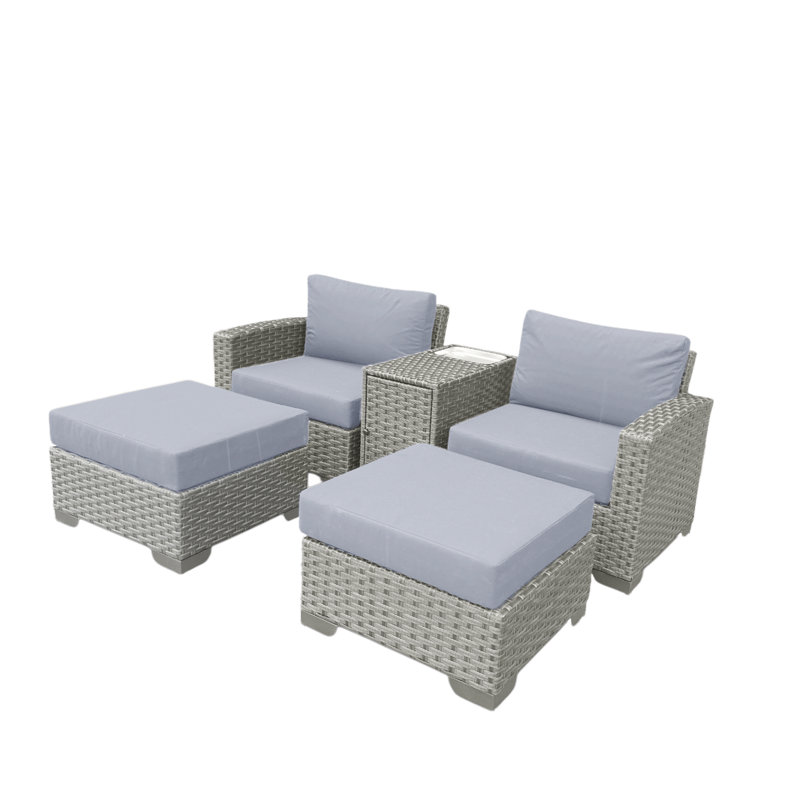 Ensemble de canapé d'extérieur 1 (3 boîtes), Gris