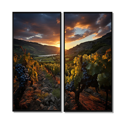 «Scenic Impressive Vineyard - Large Vineyard», art mural
