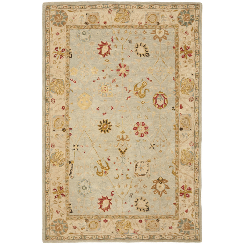 Tapis oriental en laine touffeté à la main Tingley, Rectangle 5 pi x 8 pi