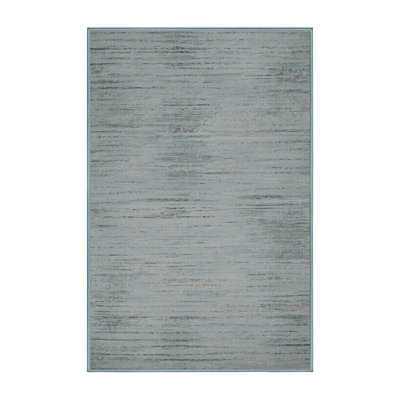 Tapis bleu abstrait lavable à la machine
