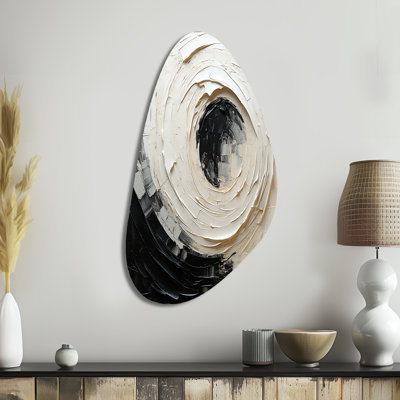 Minimalist Spiral - Abstract Spirals Fall Shape Metal Wall Sculpture