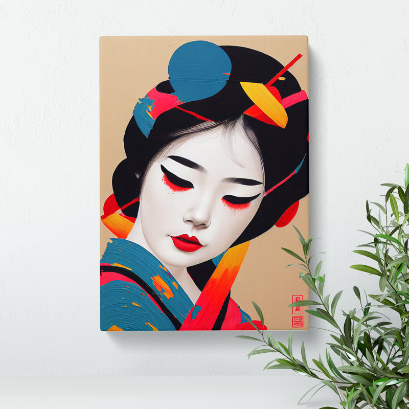 Modern Geisha No.6 - Wrapped Canvas, 50cm H x 35cm W x 3cm D