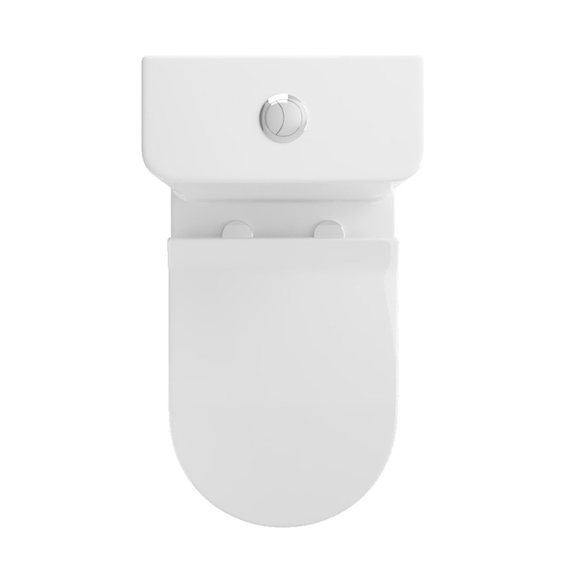 Toilette allongée en céramique, blanche, 1,1 / 1,6 po, hauteur confortable et type blanc allongé, trousse d'installation confortable