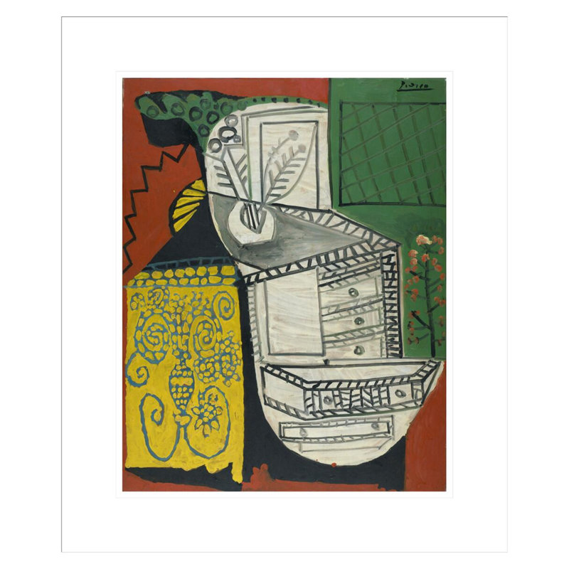 La Commode Chinoise (La Commode Chinoise) par Pablo Picasso, estampe numérique encadrée, H 21,09 po x l 17,75 po