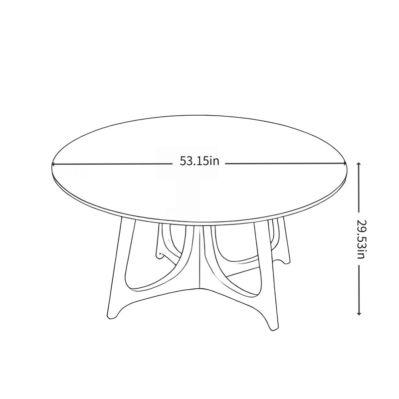 Simple and Retro Designed Round Dining Table