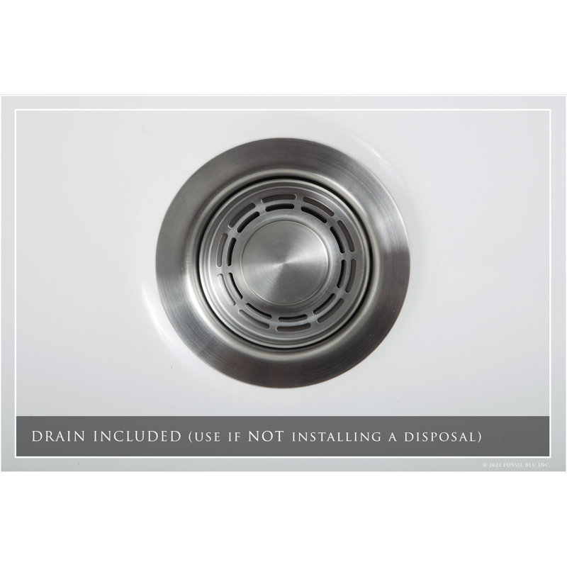Luxury Solid Fireclay Farmhouse Sink, Stainless Steel Accessories