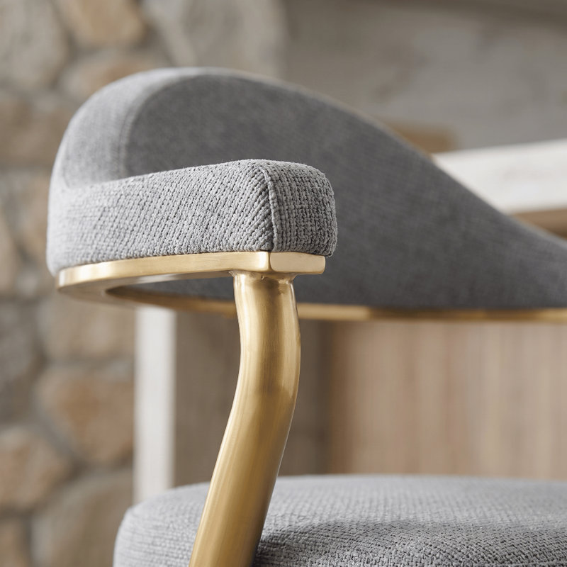Tabouret de bar Dinora, Gris, Tabouret de bar (siège d'une hauteur de 30 po)