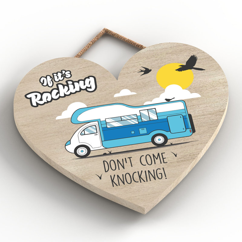 Caravan Come Knocking - Print on MDF, 16cm H x 17cm W x 0.9cm D