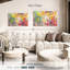 Pétales abstraits I sur toile, ensemble de 3 pièces-126621017