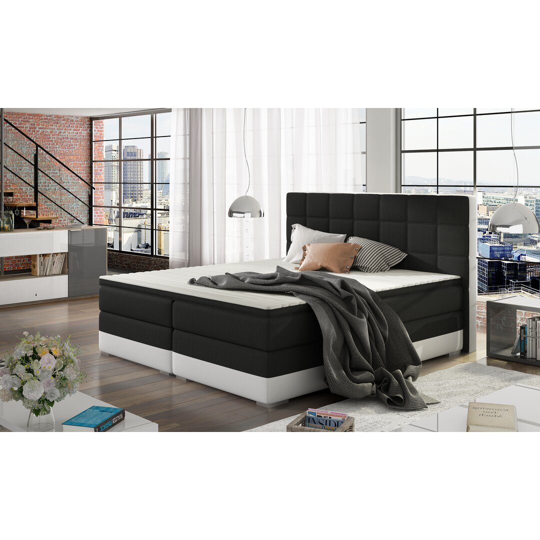 Boxspringbett Gayden mit Topper und Bettkasten