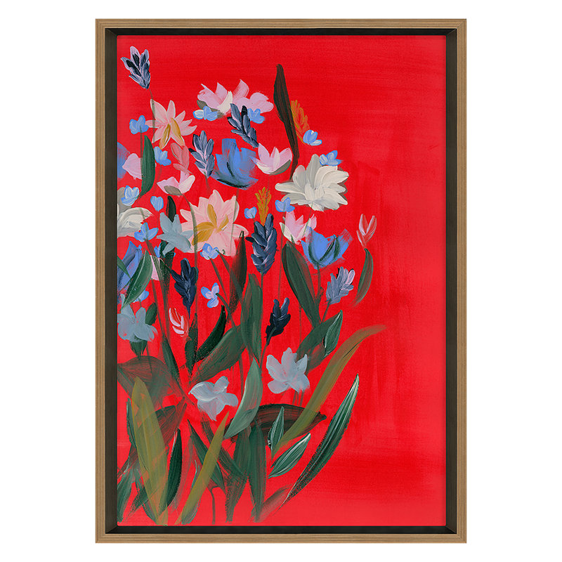 Meadow 6 Print by Jo Stearns, 24" H x 17" W x 1.75" D, Gold