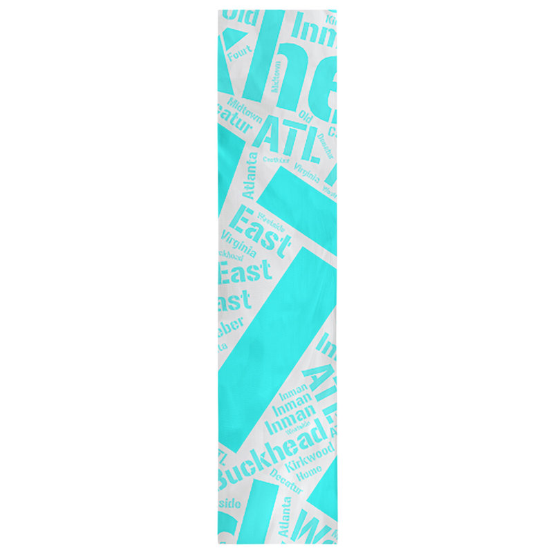 Chemin de table, 90 po x 16 po, Cyan, Atlanta