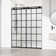 Houston 56-60" W x 76" H Double Sliding Frameless Shower Door with 3/8" Grid Clear Glass