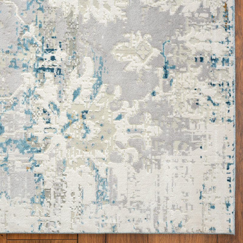 Dinovo Area Rug in Gray, Rectangle 2' x 3'