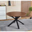 Table de bureau avec caractéristique extensible, plateau et pieds en métal, 120/160 / 200X120x75cm, teinte noyer, teinte de travail précise, finition soignée